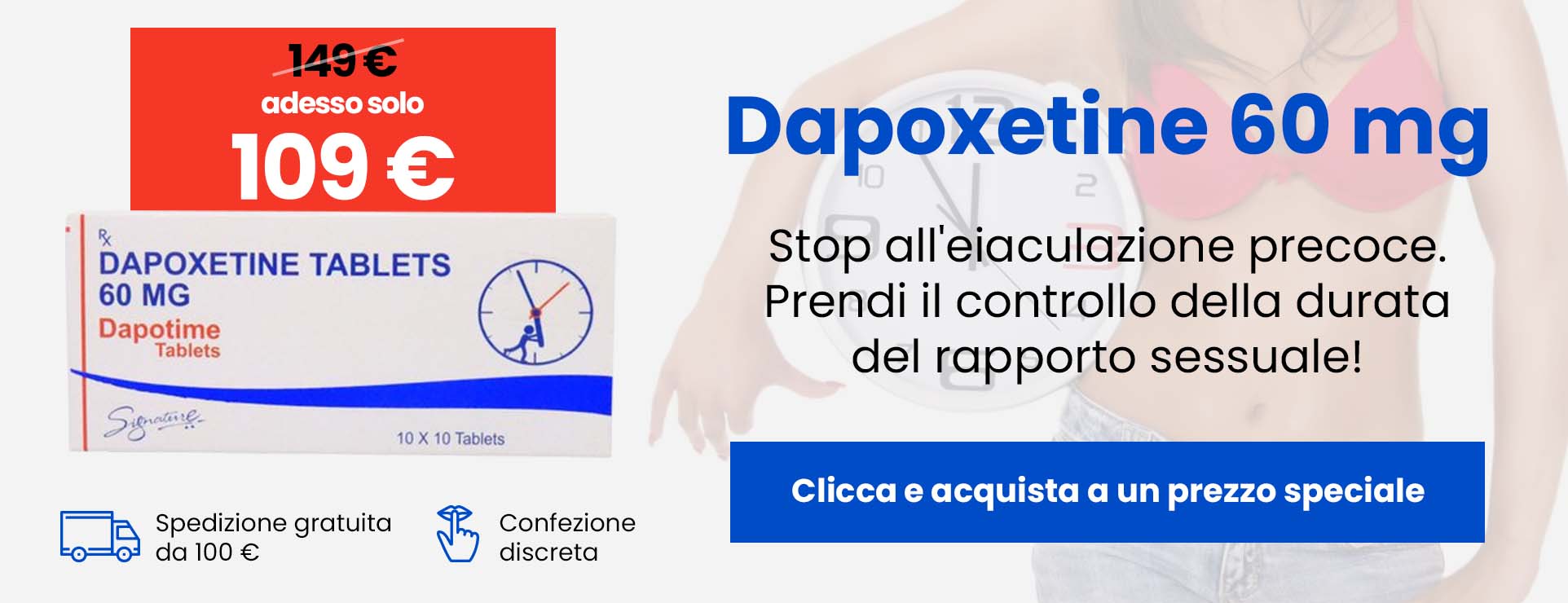 Dapoxetine 60 mg – offerta speciale