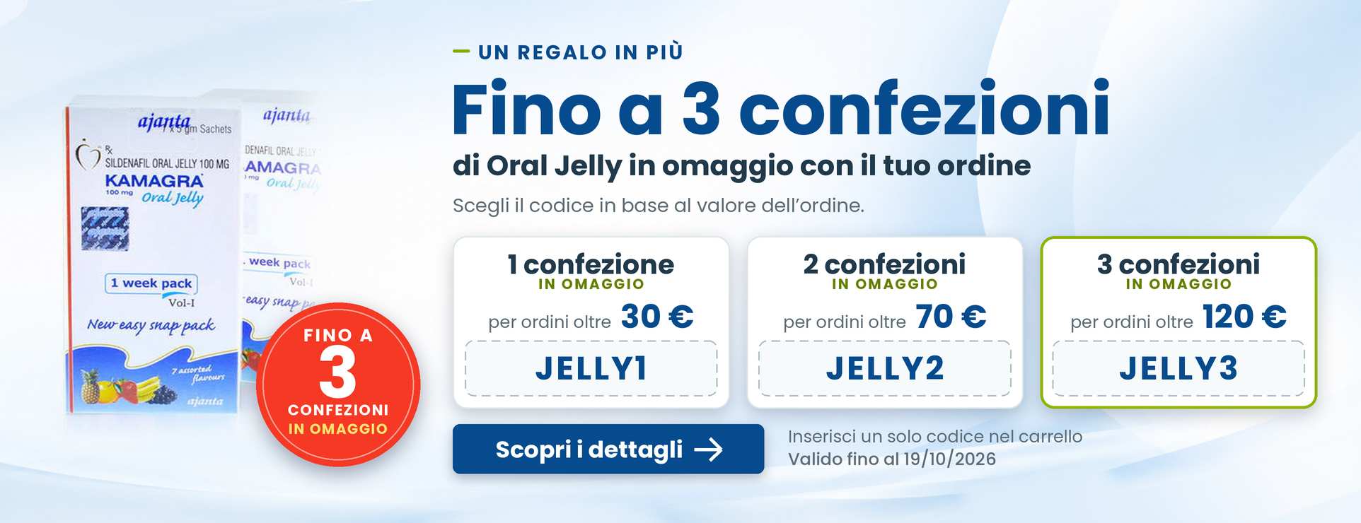 Kamagra Oral Jelly - fino a 3 confezioni in omaggio