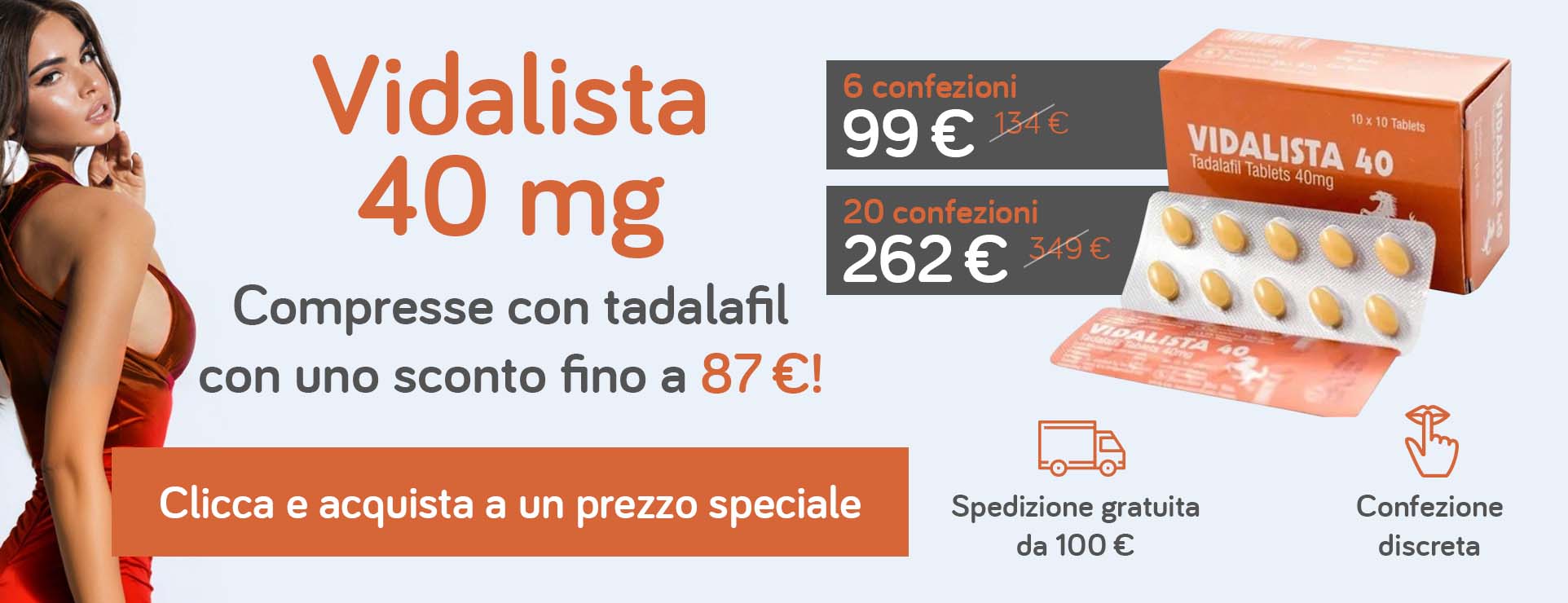 Vidalista 40 mg Tadalafil– offerta speciale